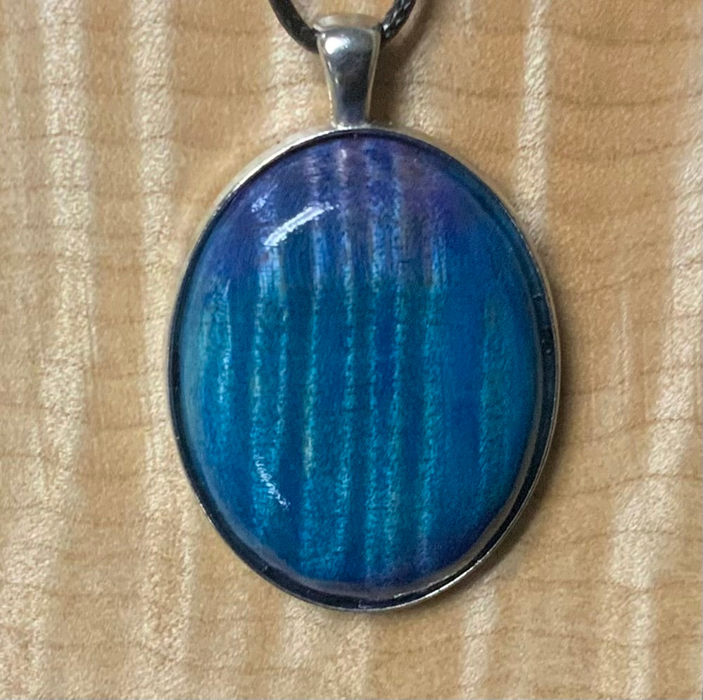 Large Oval Figured Maple Pendant