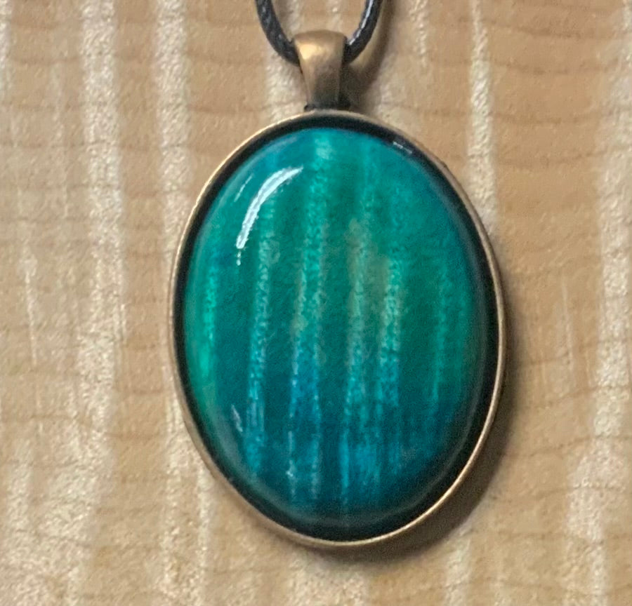 Large Oval Figured Maple Pendant