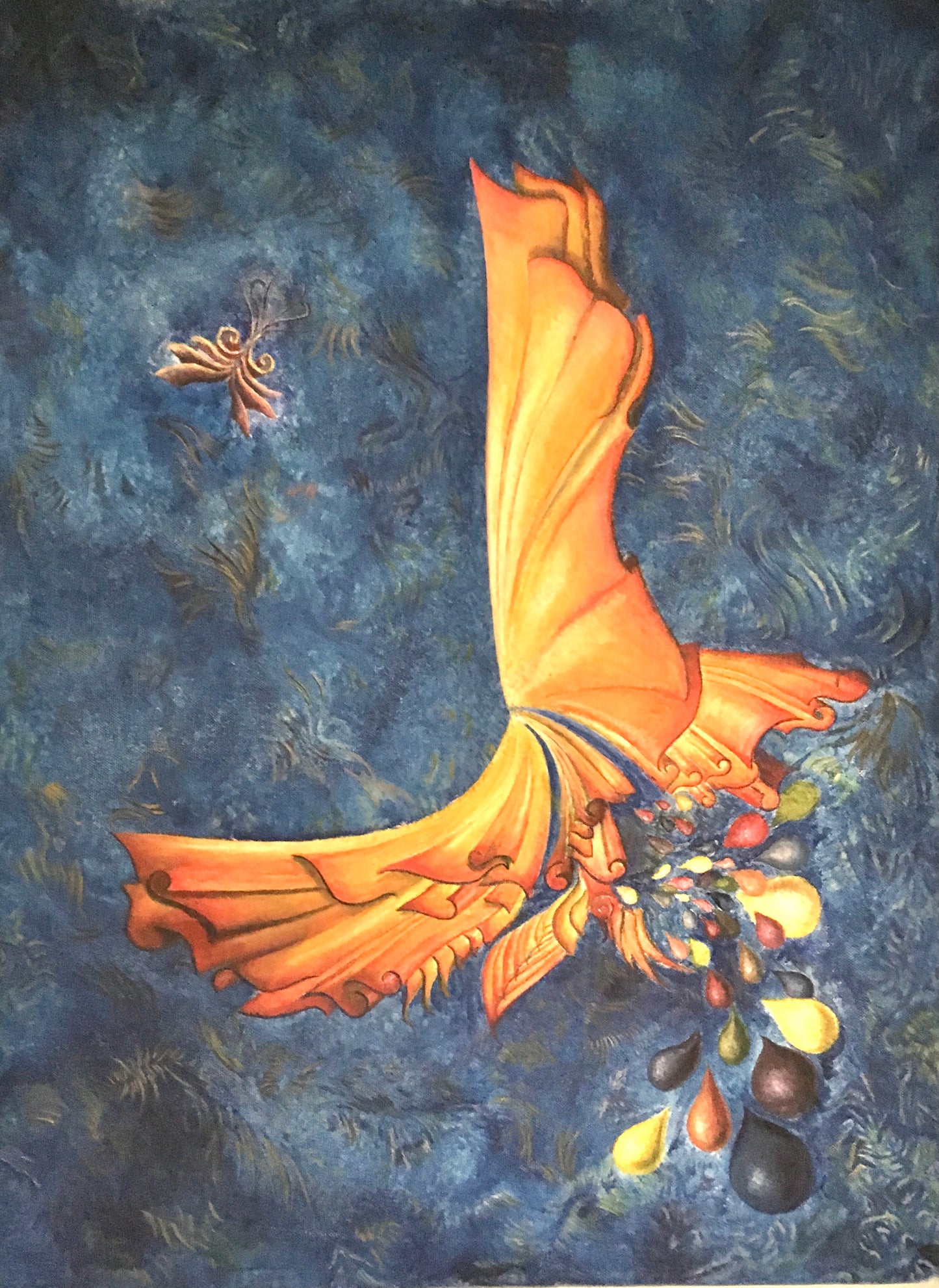 Original Flutterby Oil Painting