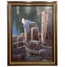 Load image into Gallery viewer, Original Preening Gull Oil Painting
