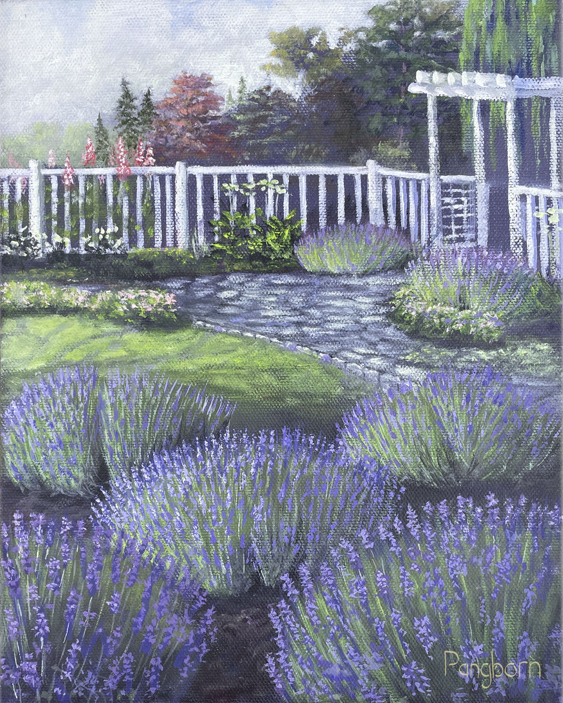 lavender plant art Print Lavender Garden – Floating Mountain Arts